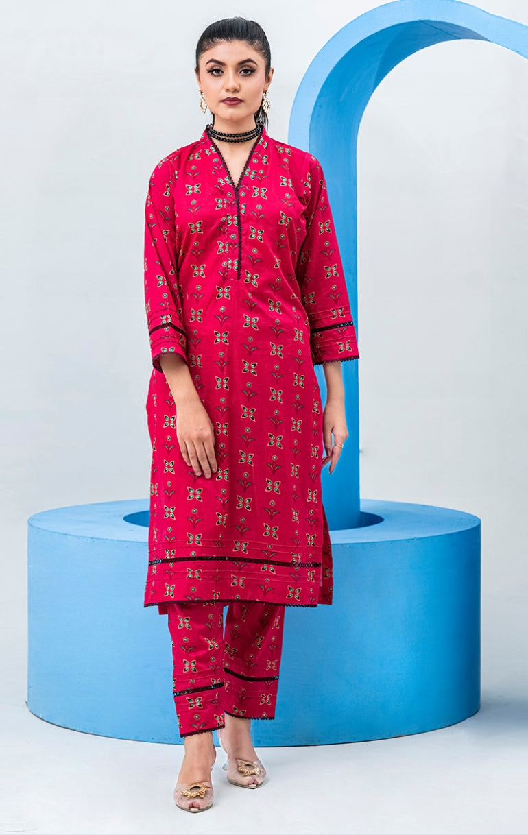 2 Piece - Blossom Red Lawn - A9905